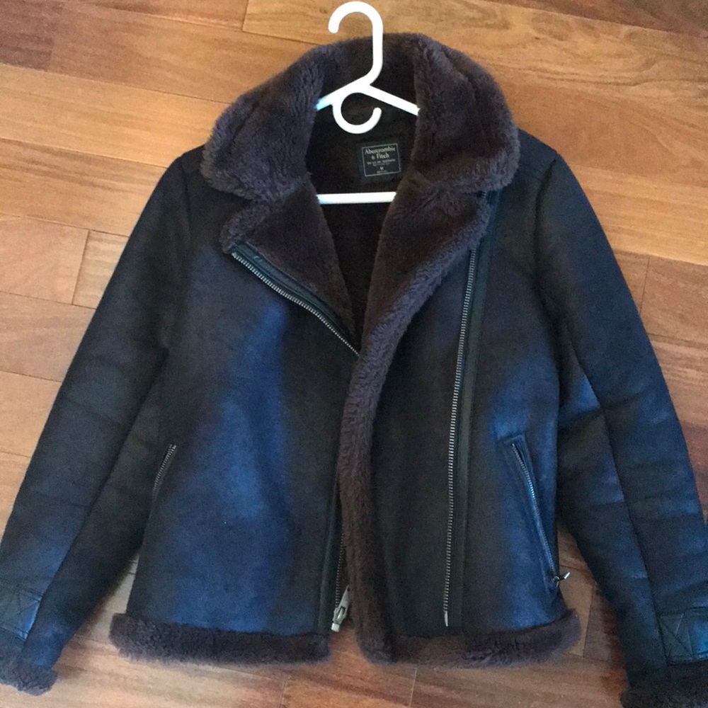 Abercrombie faux leather jacket